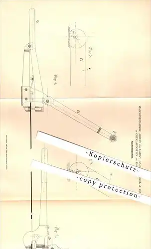 original Patent - Maschinenfabrik Rhein & Lahn , Gauhe , Gockel & Co. , Oberlahnstein , 1880 , Lochmaschine , Werkzeug
