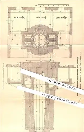 original Patent - Paul Berndt u. Johann Baldermann , Fürstenberg a. d. Oder , 1878 , Kalkbrennofen , Ofen , Braunkohle !