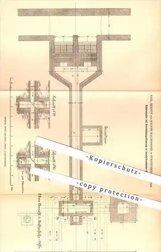 original Patent - Paul Berndt u. Johann Baldermann , Fürstenberg a. d. Oder , 1878 , Kalkbrennofen , Ofen , Braunkohle !