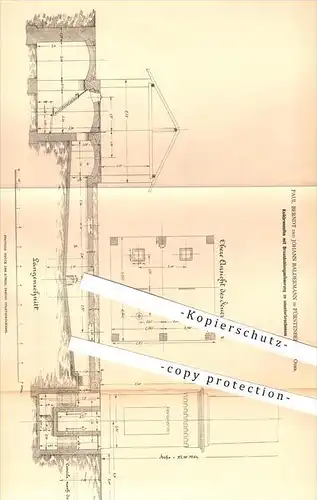 original Patent - Paul Berndt u. Johann Baldermann , Fürstenberg a. d. Oder , 1878 , Kalkbrennofen , Ofen , Braunkohle !