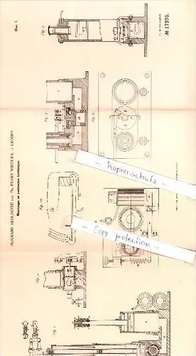 Original Patent - H. Sedlaczek und Dr. F. Wikulill in Leoben , 1881 , Neuerungen an Lichtlampen !!!
