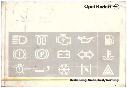 Betriebsanleitung , Handbuch - Opel Kadett 1988 , 132 Seiten !!!