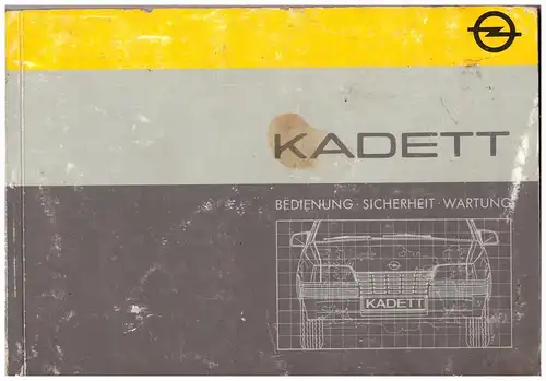 Betriebsanleitung , Handbuch - Opel Kadett 1986 , 128 Seiten !!!