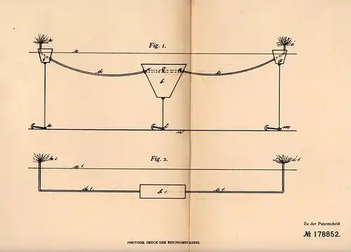 Original Patentschrift - F. Schneider in Langenfeld b. Mettmann , 1905, drahtlose Minenzündung für Krieg , Sprengung !!!