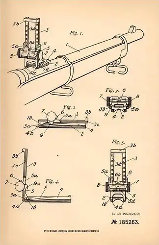 Original Patentschrift - The mitchell Rifle Sight Comp. in Toronto , 1905 , Klappvisier für Gewehre , Gewehr !!!