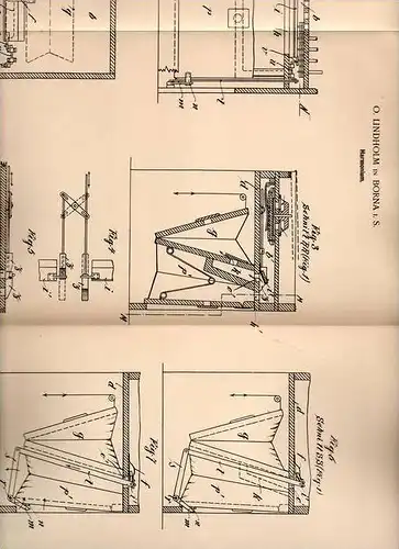 Original Patentschrift - O. Lindholm in Borna i.S., 1900 , Harmonium , Akkordeon , Zieharmonika !!!