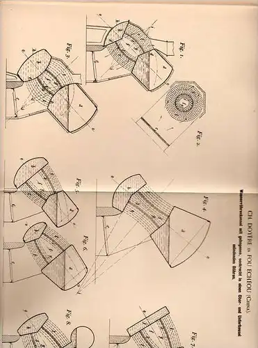 Original Patentschrift - Ch. Doyére in Fou Echéou , China , 1900 , Wasserröhrenkessel , Kessel , Chine !!!