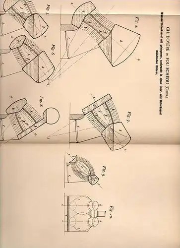 Original Patentschrift - Ch. Doyére in Fou Echéou , China , 1900 , Wasserröhrenkessel , Kessel , Chine !!!