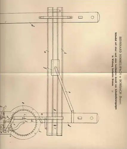 Original Patentschrift - B. Himmelspach in Bombach - Kenzingen , 1902 , Schaukel , Jahrmarkt , Kirmes , Rummel !!!