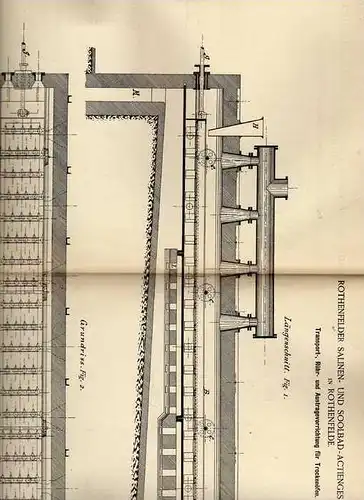 Original Patentschrift - Soolbad AG in Rothenfelde ,1887 , Trockenofen Vorrichtung , Apparat !!!