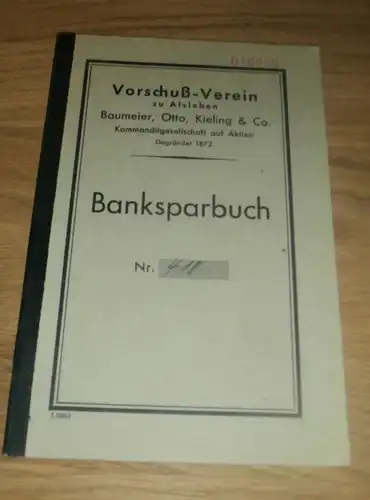 altes Sparbuch Großwirschleben / Plötzkau , 1941 - 1945 , Karl Schmidt , Landwirt , Alsleben , Sparkasse , Bank !!!