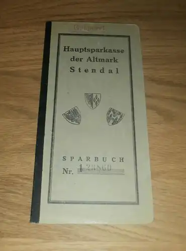 altes Sparbuch Stendal , 1935 - 1945 , Alma Borstel ,  Sparkasse , Bank !!!