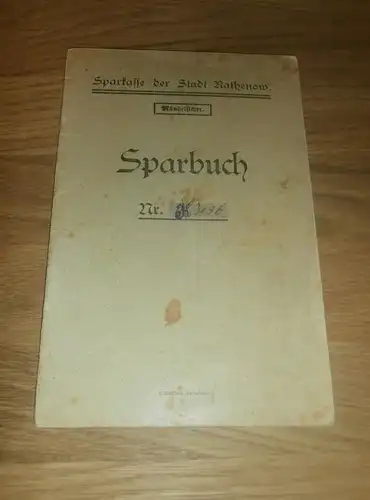 altes Sparbuch Rathenow , 1925 - 1941 , Marie Ernst , Sparkasse , Bank !!!