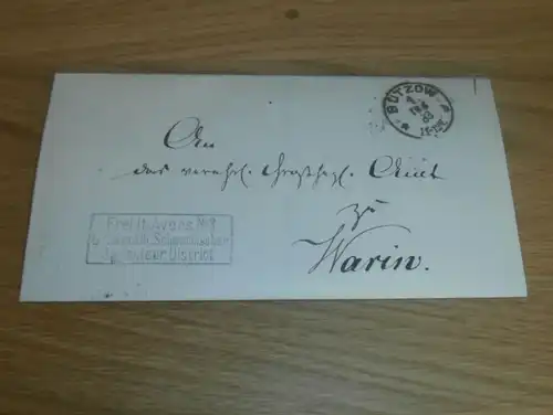 alter Brief , Bützow - Warin 1883 , Mecklenburg Schwerin , mit Siegel !!!