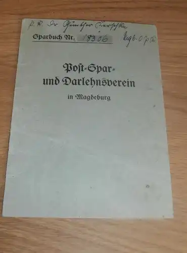 altes Sparbuch Magdeburg , 1941 - 1943 , Dr. Günther Renschke , Sparkasse , Bank !!