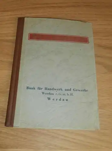 altes Sparbuch Werdau , 1957 - 1959 , Elli Körting , Bahnhofstraße 10 , Sparkasse , Bank !!