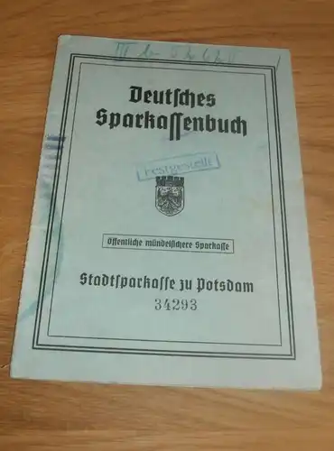 altes Sparbuch Potsdam , 1941 - 1945 , Elsbeth Jänke , Sparkasse , Bank !!!