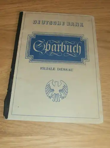 altes Sparbuch Dessau , 1942 - 1944 , Franz Kinder , Flössergasse 54 , Sparkasse , Bank !!!