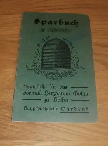 altes Sparbuch Gotha / Ohrdruf , 1940 - 1943 , Hildegard Rötz in Lüneburg , Sparkasse , Bank !!!