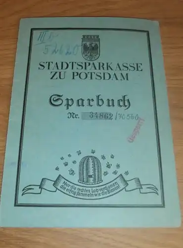 altes Sparbuch Lenzen a. Elbe , 1931 - 1946 , Elwine Geiling , Perleberg , Potsdam , Sparkasse , Bank !!!