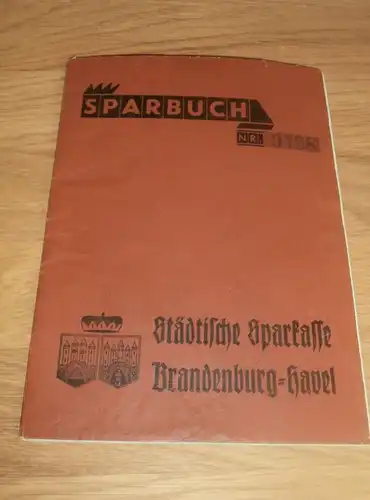 altes Sparbuch Brandenburg a. Havel , 1934 - 1944 , Lisbeth Thiele , Sparkasse , Bank !!!
