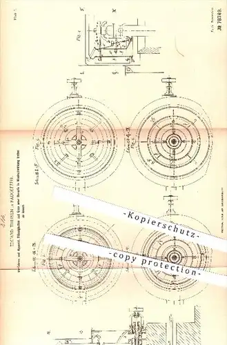 original Patent - E. Theisen , Radolfzell 1892 , Apparat, um Flüssigkeiten , Gase o. Dämpfe in Wechselwirkung zu bringen