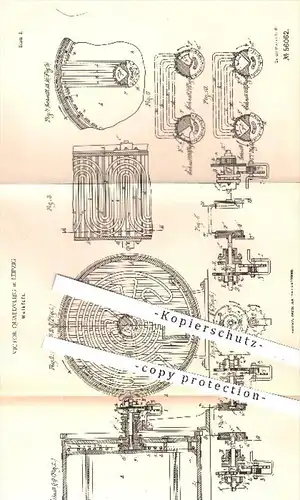 original Patent - Victor Quaedvlieg in Leipzig , 1890 , Walkfass | Lederwalkfass , Leder , Gerberei , Gerber , Gerben !