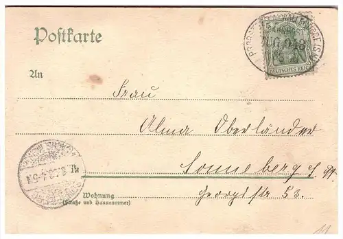 alte AK , Bergen auf Rügen , 1908 ? , Totalansicht , Mecklenburg !!!