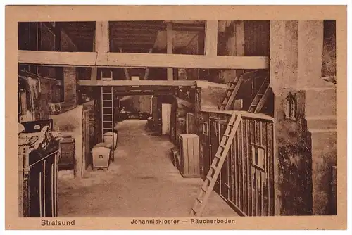 alte AK , Stralsund 1924 , Johanniskloster - Räucherboden , Mecklenburg !!!