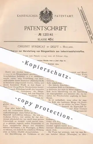 original Patent - Chilinit Syndicat , Delft , Holland , 1899 , Düngemittel aus Industrieabfall | Dünger , Düngen !!