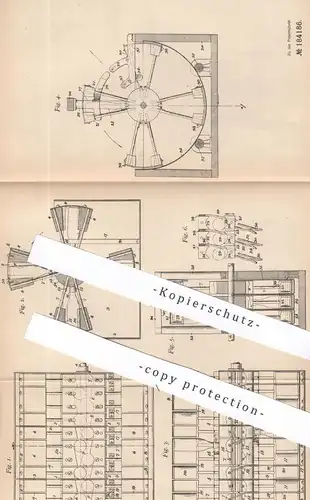 original Patent - Philip D. Laible , New York , USA , 1906 , Flaschenwaschmaschine | Flaschen waschen | Reinigung , Glas