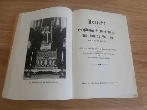 Festchronik , St. Korbinians - Jubiläum in Freising , 1924 , München , Chronik , Kirche , Religion !!!