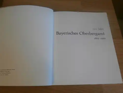 100 Jahre Bayerisches Oberbergamt , 1869 - 1969 , Bergbau , Bayern , Bergwerk , Schongau , Abbau , Eisenerz , Bergamt !!