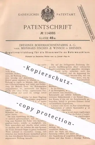 original Patent - Dresdner Bohrmaschinenfabrik AG vorm. Bernhard Fischer & Winsch Dresden | Steuerwelle an Bohrmaschine