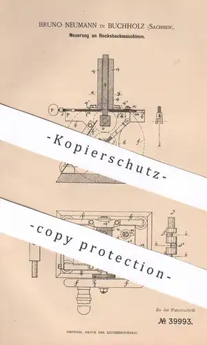 original Patent - Bruno Neumann , Buchholz Sachsen , 1886 , Rockshacksmaschinen | Rocks , Zucker , Bonbon , Zuckerfabrik