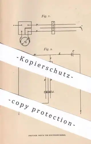 original Patent - Dr. Maria Schmitt / Ferrol / Huthmacher , Dresden | 1903 | Messung von Widerstand , Kraft u. Strom !!