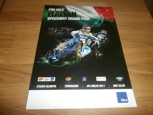 Speedway WM Terenzano 30.07.2011 , Programmheft / Programm / Rennprogramm , program !!!