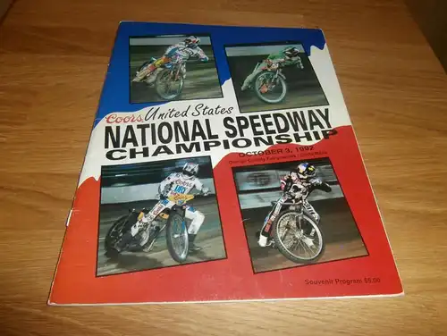 Speedway 3.10.1992 , USA , Costa Mesa , Orange County Fairgrounds , Programmheft / Programm / Rennprogramm , program !!!
