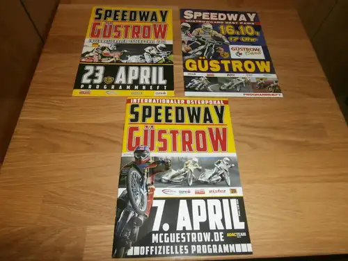 Speedway Güstrow 2011/2012 , 3x Programmheft / Programm / Rennprogramm , program !!!