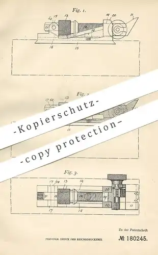 original Patent - The Birmingham Small Arms Comp. Ltd. & George Norman , England , 1906 , Bockvisier für Waffen | Gewehr