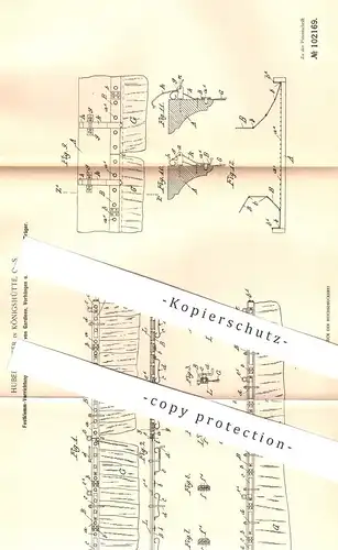 original Patent - Hubert Alker , Königshütte , 1898 , Befestigung von Gardinen , Vorhang | Schneider , Fenster !!!