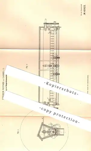 original Patent - Theodor Flöther , Gassen , 1888 , Düngerstreumaschine | Dünger - Streumaschine | Landwirtschaft !!