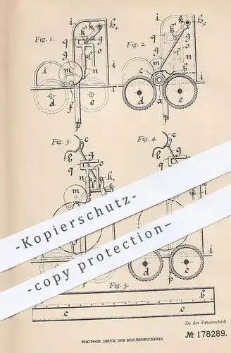 original Patent - Johann Hellich , Kaysersberg / Elsass / Colmar / Rhein , Vlieswickler für Spinnmaschinen | Spinnerei