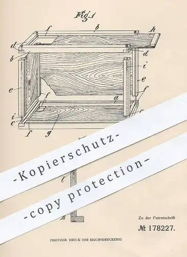 original Patent - Reinhold Kaiser , Gossentin / Preussen / Polen , 1904 , Zerlegbare Kiste | Holzkiste | Holz , Bretter