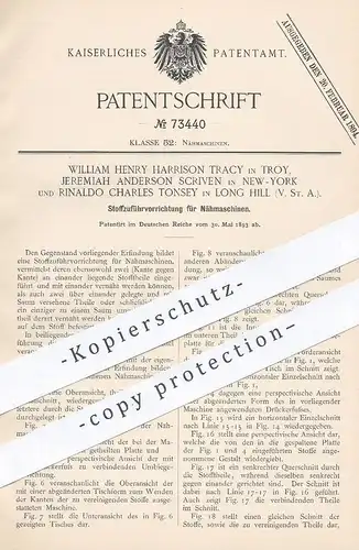 original Patent - William H. H. Tracy , Troy | Jeremiah A. Scriven | Rinaldo Ch. Tonsey , Long Hill , Nähmaschine