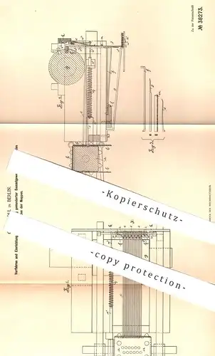 original Patent - Carl Boll , Berlin , 1886 , Herstellung gemusteter Samtgewebe | Sammt - Gewebe | Stoff , Weben , Weber