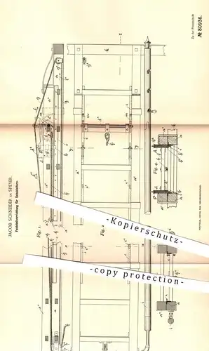 original Patent - Jacob Schneider , Speyer , 1894 , Feststellvorrichtung für Schubleitern | Leiter , Rettungsleiter !!!