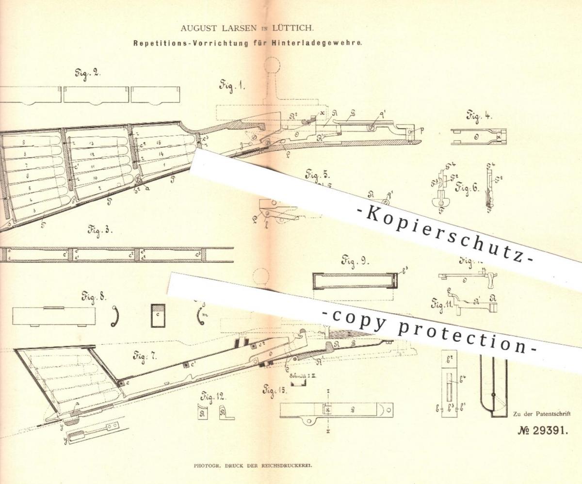 Original patent august larsen sammeln seltenes g nstig
