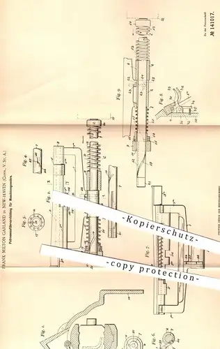 original Patent - Frank Milton Garland , New Haven USA , 1902 , Zuführung der Patronen für Gewehre | Waffen , Militär !!