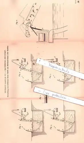 original Patent - Hermann Laass & Co. in Magdeburg-Neustadt , 1895 , Wasserleitung !!!
